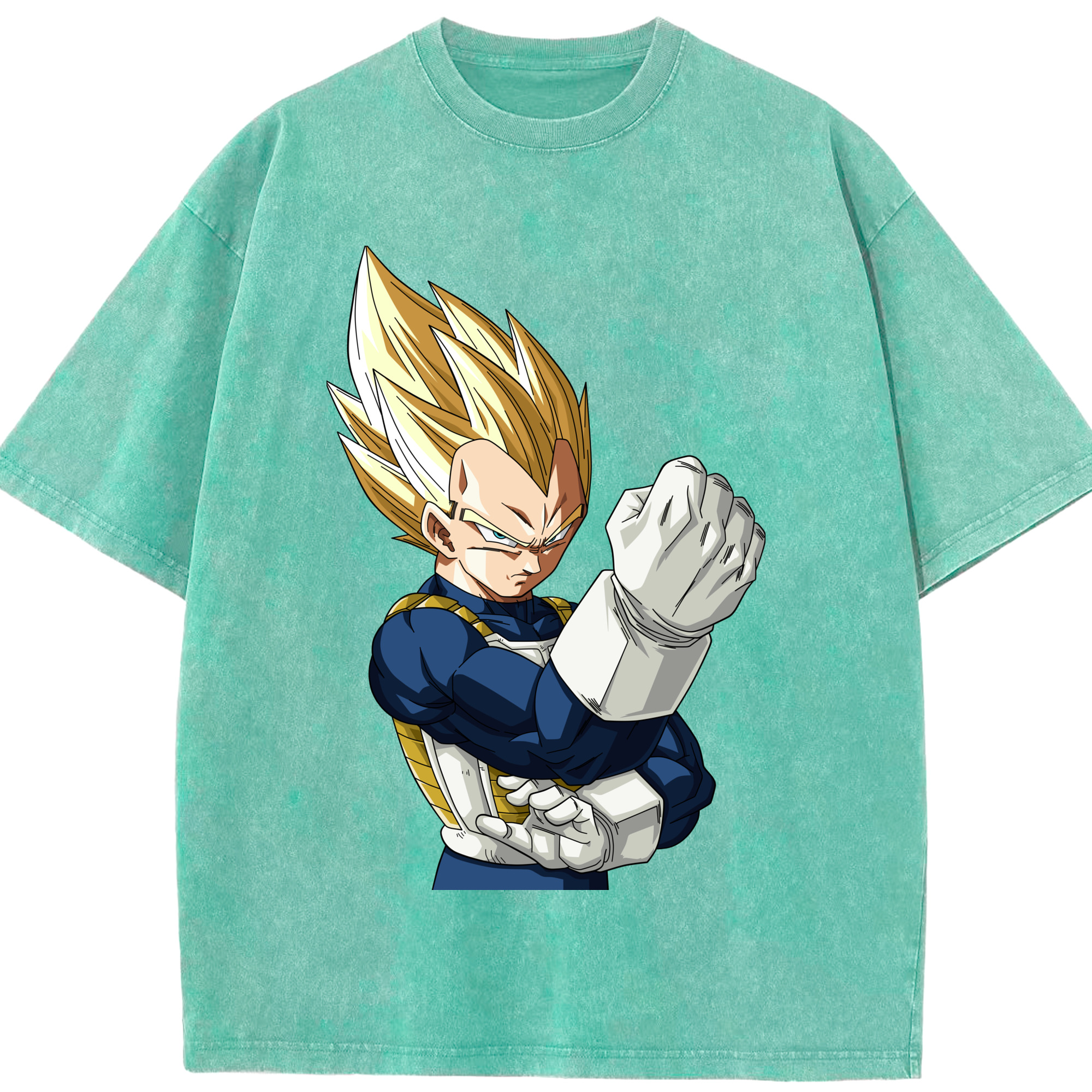 （画像用） ドラゴンボール ベジータ四世（Bejīta Yonsei）DRAGON BALL Vegeta IV 綿100% ヴィンテージ風 半袖Tシャツ（フロントプリント）
